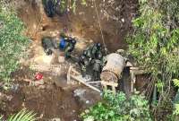 Operativo militar recupera tres zonas clave dominadas por miner&iacute;a ilegal en Buenos Aires, Imbabura