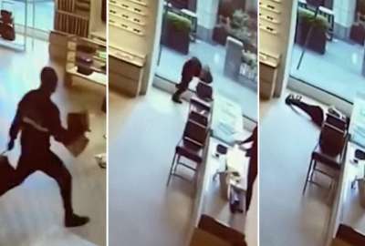 Ladr&oacute;n sufri&oacute; aparatoso accidente en su huida de una tienda de Estados Unidos