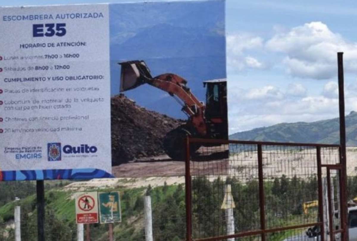 Con la habilitaci&oacute;n de la escombrera de la E35 suman tres en el Distrito Metropolitano. 