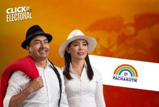 Binomio Movimiento de Unidad Plurinacional Pachakutik: Leonidas Iza y Katiuska Molina