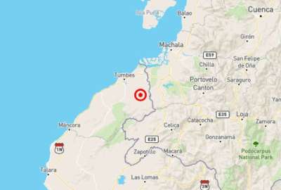  Un sismo se registr&oacute; en Tumbes, l&iacute;mite entre Ecuador y Per&uacute;. 