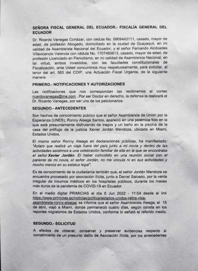 La demanda se present&oacute; en la Corte Provincial de Justicia.
