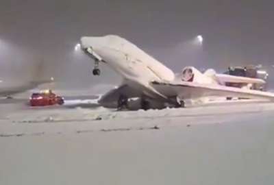 Un avi&oacute;n se congel&oacute; en el aeropuerto de M&uacute;nich.