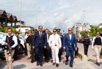 El presidente Daniel Noboa cumplió su agenda en El Oro