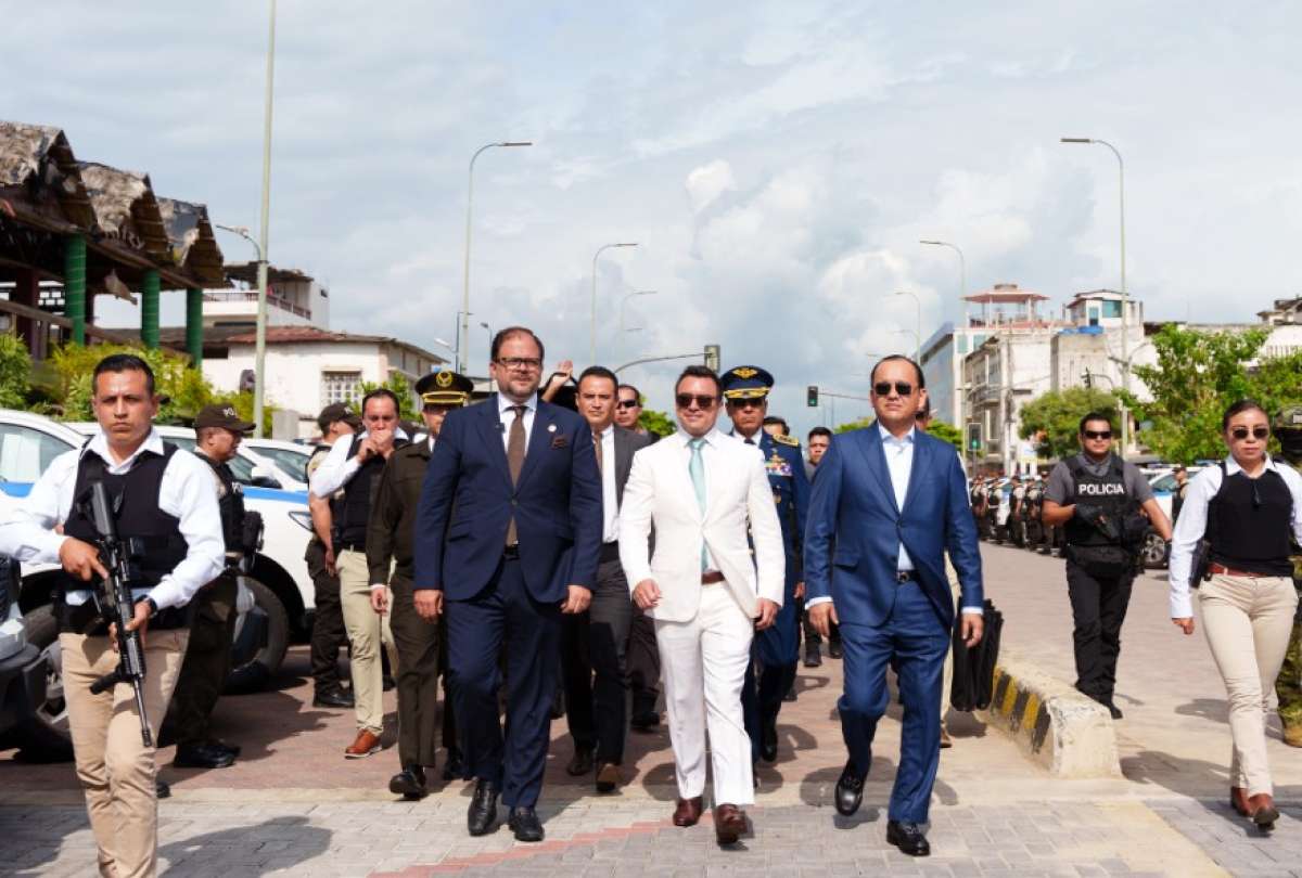 El presidente Daniel Noboa cumplió su agenda en El Oro