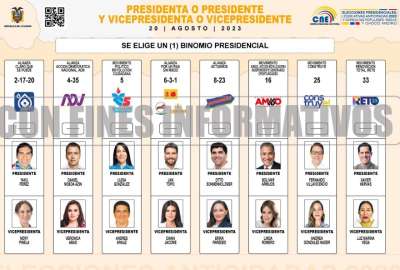 CNE anuncia el inicio de impresi&oacute;n de papeletas de binomios presidenciales