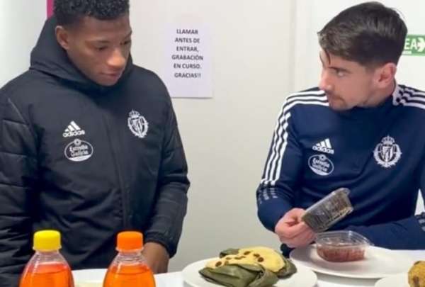 Gonzalo Plata comparti&oacute; comida ecuatoriana en el entrenamiento con el Valladolid