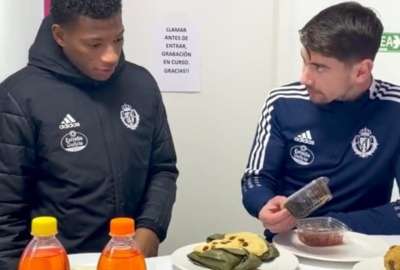 Gonzalo Plata comparti&oacute; comida ecuatoriana en el entrenamiento con el Valladolid