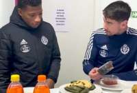 Gonzalo Plata compartió comida ecuatoriana en el entrenamiento con el Valladolid