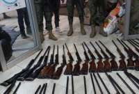 El operativo para decomisar armas clandestinas fue liderado por Fuerzas Armadas y Policía Nacional.