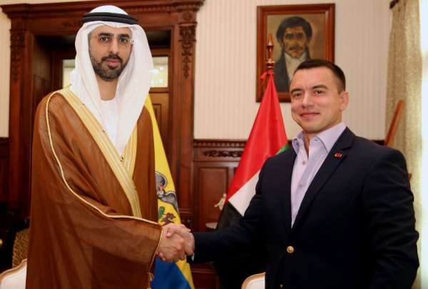 Presidente Noboa recibi&oacute; al ministro de Estado de Emiratos &Aacute;rabes Unidos, Omar Sultan Al Olama