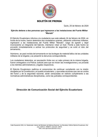 El Ej&eacute;rcito lanza la Doctrina Equinoccio y una plataforma de educaci&oacute;n en l&iacute;nea