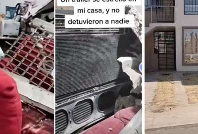 Un tr&aacute;iler se impact&oacute; contra una casa; el conductor huy&oacute;