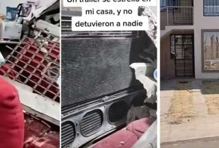 Un tr&aacute;iler se impact&oacute; contra una casa; el conductor huy&oacute;