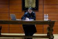 E juez Walter Mac&iacute;as preside la audiencoia preparatoria de juicio.