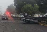 Un accidente oblig&oacute; el cierre de la avenida Eloy Alfaro en la ma&ntilde;ana del viernes