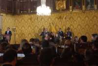 Guillermo Lasso, presidente de la Rep&uacute;blica, posesion&oacute; a ocho funcionarios en el Palacio de Carondelet, en el Centro Hist&oacute;rico de Quito. 