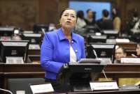 Guadalupe Llori solicita que le restituyan el cargo como presidenta de la Asamblea Nacional.