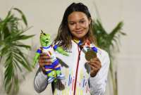 Annicka Delgado sum&oacute; el primer oro para la delegaci&oacute;n ecuatoriana en nataci&oacute;n