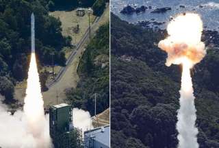 Cohete japon&eacute;s explota durante su lanzamiento