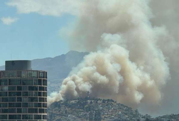 Este jueves se registr&oacute; un incendio en el Panecillo