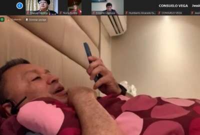 El legislador explic&oacute; que sigui&oacute; la sesi&oacute;n acostado desde su cama por orden m&eacute;dica.