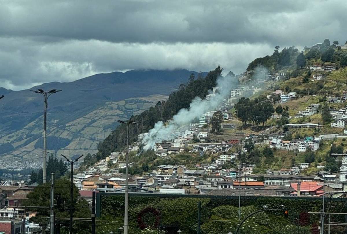 Quito: Incendio forestal en El Panecillo
