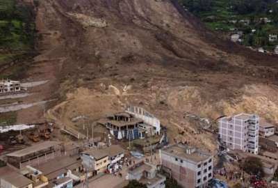 Los habitantes de Alaus&iacute;, en Chimborazo, recuerdan este 26 de marzo de 2024 un a&ntilde;o del deslave que se produjo en esta zona. Este evento dej&oacute; 65 muertos y 10 desaparecidos.
