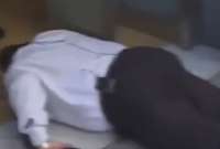 Captura de pantalla del instante en el que el periodista se desmayó