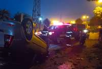 Bomberos brindaron asistencia tras un siniestro de tránsito en Carcelén