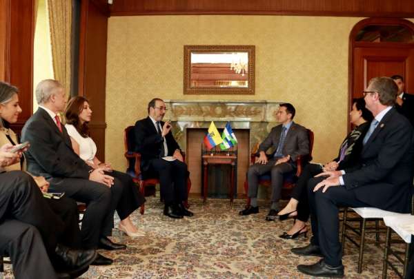 L&iacute;deres nacionales y extranjeros se dieron cita en Quito este lunes, 3 de junio de 2024. El presidente Daniel Noboa particip&oacute; del encuentro para tratar temas de seguridad.