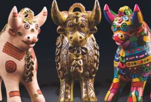 La muestra presenta una de las tres colecciones de toros de Pucará que se elaboraron con la intención de que se expongan de manera simultánea en varios países del mundo.