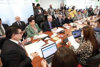 La Canciller Gabriela Sommerfeld compareci&oacute;n en la Asamblea este 19 de febrero.