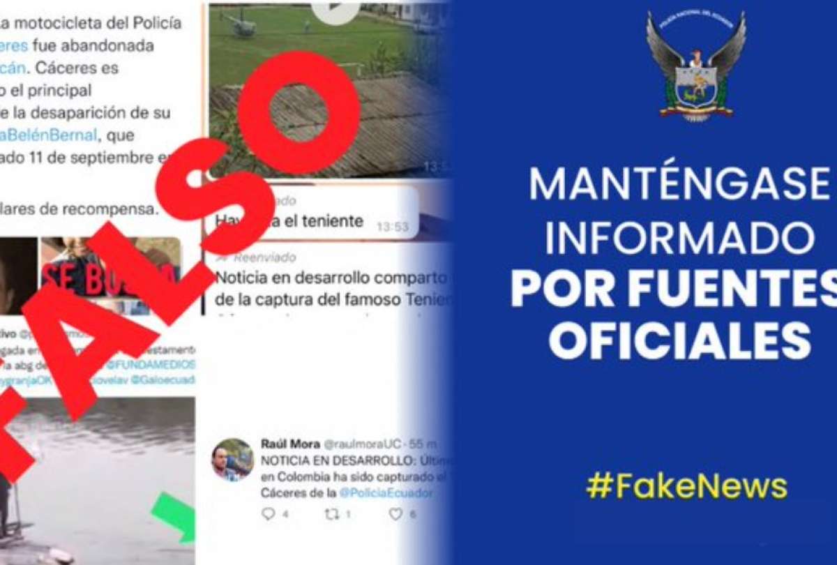 Polic&iacute;a Nacional desmiente informaci&oacute;n que circula en redes sociales sobre Germ&aacute;n C&aacute;ceres y Mar&iacute;a Bel&eacute;n Bernal