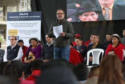 Gustavo Manrique, ministro de Ambiente, confirm&oacute; la inversi&oacute;n en beneficio de las comunidades.