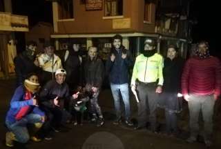 Tres excursionistas fueron rescatados en el Quilotoa