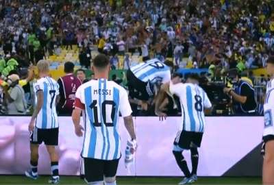 Disturbios en el Maracan&aacute; antes del partido Brasil-Argentina.