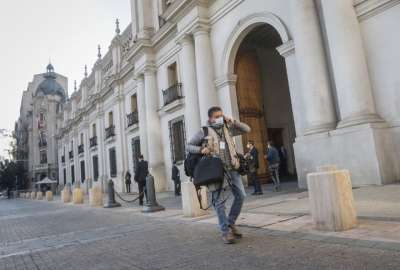 Colocan un le&oacute;n muerto en las afueras del Palacio de la Moneda en Chile