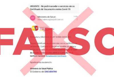 Ministerio de Salud recuerda que no solicita informaci&oacute;n personal por correo