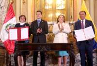 El acuerdo se dio, este 4 de julio, durante el XV Gabinete Binacional, encabezado por los presidentes Daniel Noboa y Dina Boluarte de Per&uacute;.