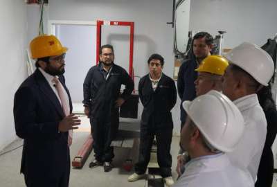 El alcalde de Quito durante la inspecci&oacute;n de la obra.