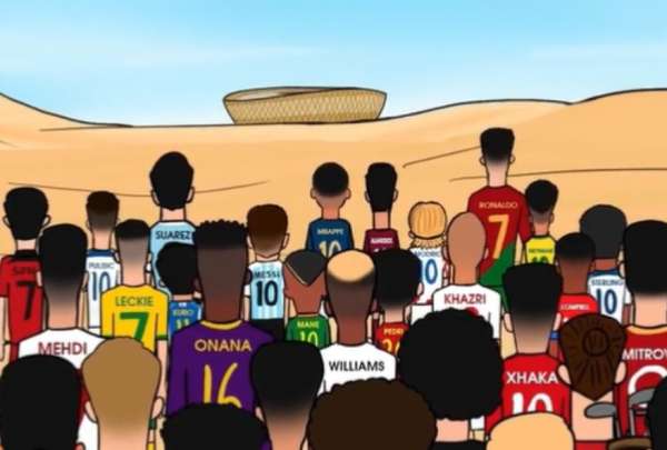 Comparten animaci&oacute;n que muestra la llegada de los jugadores a Qatar