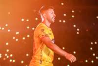 El 'Kun' Agüero fue el invitado especial de Barcelona SC para la Noche Amarilla 2022.
