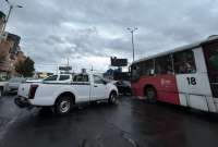 En Quito no hay energía eléctrica en los semáforos.