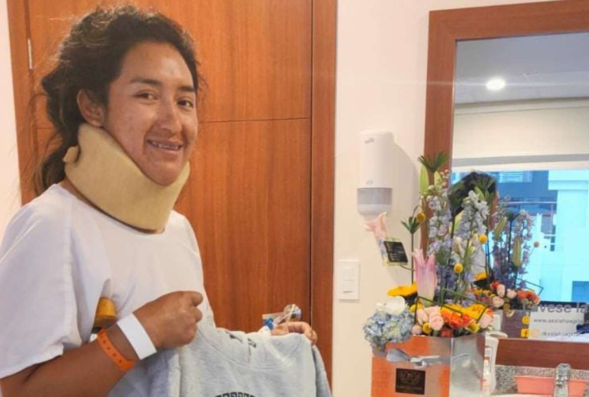 Miryan N&uacute;&ntilde;ez recibi&oacute; un gesto de solidaridad de Richard Carapaz