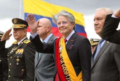 El presidente Guillermo Lasso presidi&oacute; los homenajes a la Fuerza A&eacute;rea del Ecuador. 