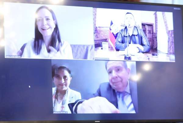 Daniel Noboa sostuvo una reuni&oacute;n con Edmundo Gonz&aacute;lez y Mar&iacute;a Corina Machado.