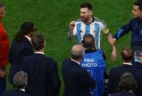 El capitán de Argentina, Lionel Messi, aún tenía la adrenalina de lo complicado del cotejo ante Países Bajos.