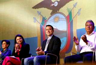 Presidente Daniel Noboa comparti&oacute; con la comunidad migrante de Espa&ntilde;a