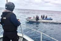 La FF.AA encontraron el semisumergible a 32 millas n&aacute;uticas de Esmeraldas.